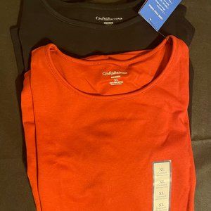 Croft & Barrow Tees 2 colors one short, 1 Long Sleeve